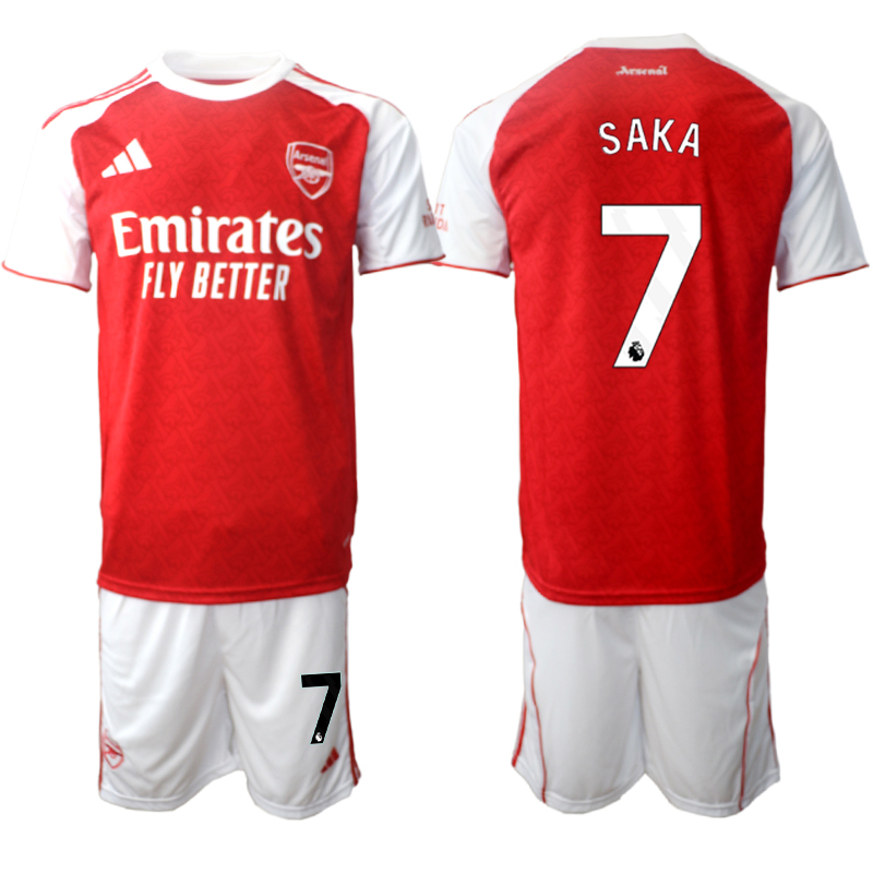 Men 2025-2026 Club Arsenal home red 7 Soccer Jersey 01